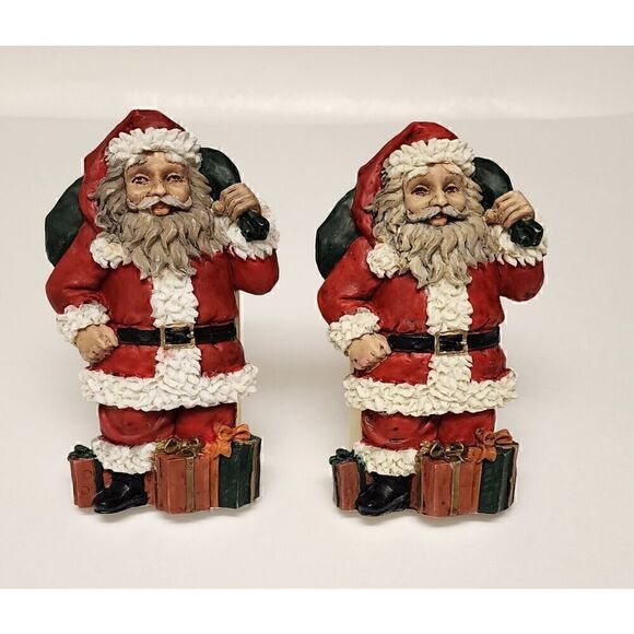 2 Christmas Santa Claus Stanley 6 Outlet Power Plug Adaptor removable face plate - Picture 1 of 5